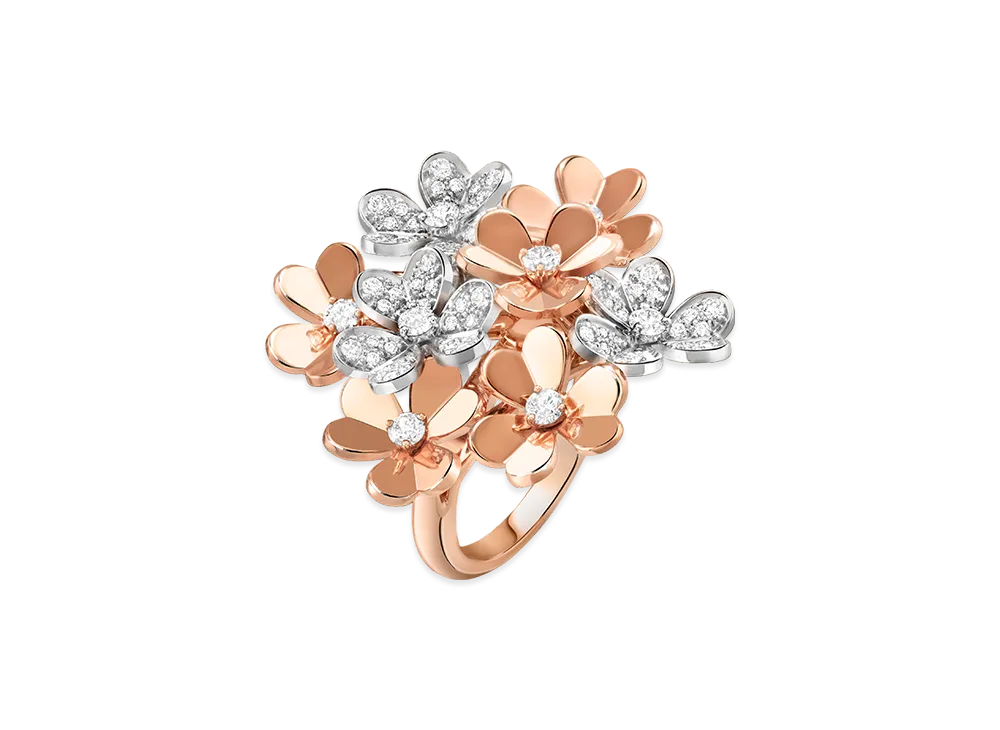 Van Cleef & Arpels Frivole ring 8 flowers "18K Rose gold/Diamond"