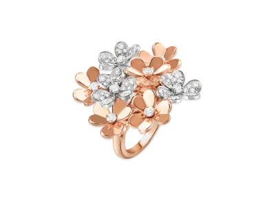 Van Cleef & Arpels Frivole ring 8 flowers "18K Rose gold/Diamond"