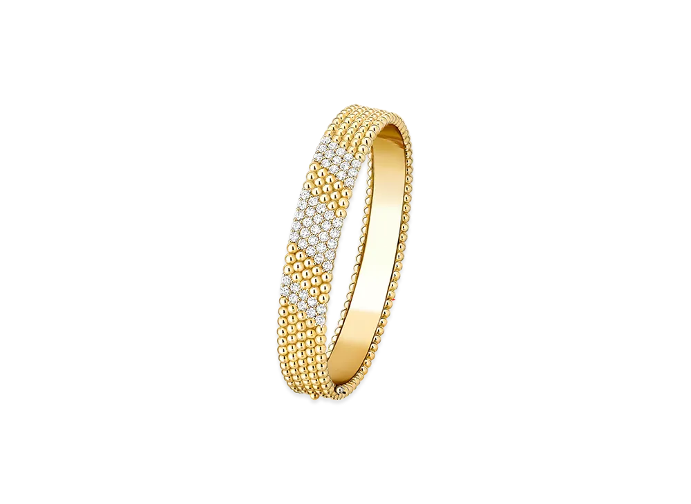 Van Cleef & Arpels Perlee diamonds bracelet 5 rows medium model "18K Yellow gold/Diamond"