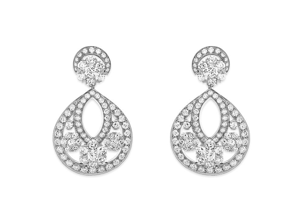 Van Cleef & Arpels Snowflake earrings small model "18K White gold/Diamond"