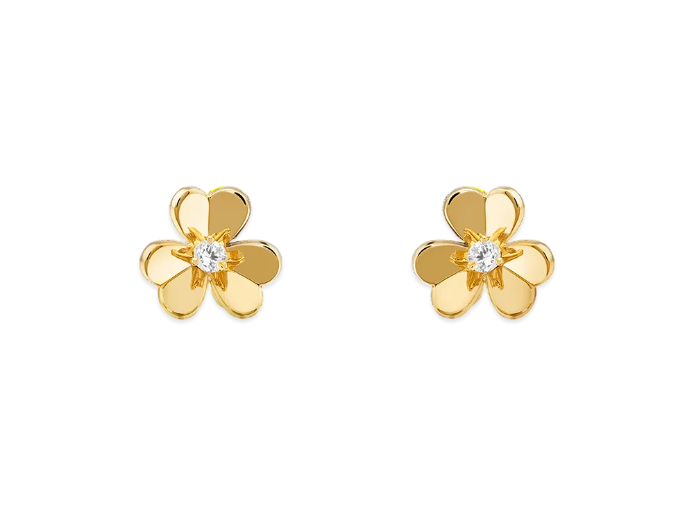 Van Cleef & Arpels Frivole earrings mini model "18K Yellow gold/Diamond"