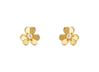 Van Cleef & Arpels Frivole earrings mini model "18K Yellow gold/Diamond"