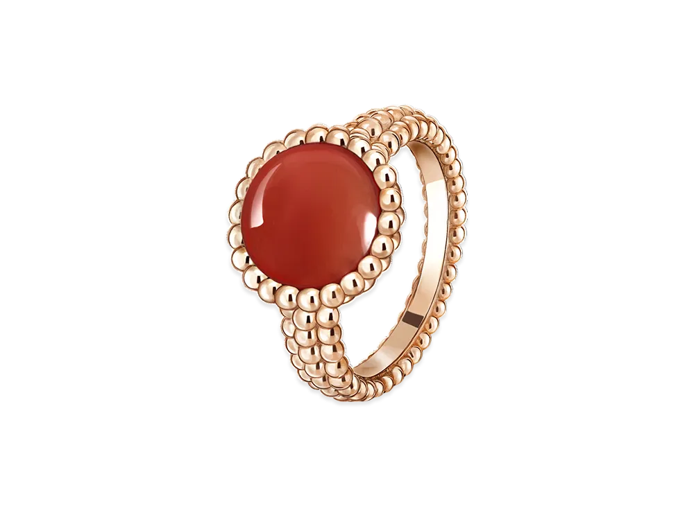 Van Cleef & Arpels Perlee couleurs ring "18K Rose gold/Carnelian"