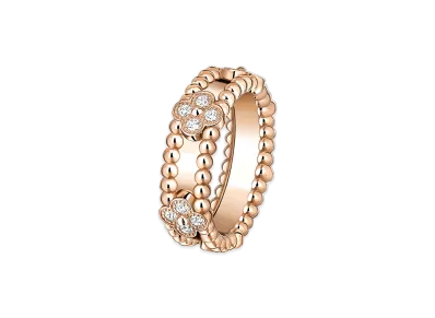 Van Cleef & Arpels Perlee sweet clovers ring "18K Rose gold/Diamond"