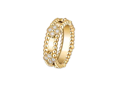 Van Cleef & Arpels Perlee sweet clovers ring "18K Yellow gold/Diamond"