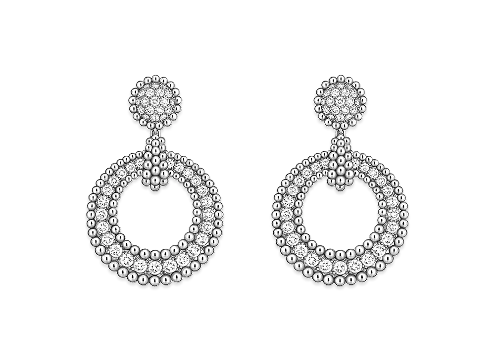 Van Cleef & Arpels Perlee diamonds earrings "18K White gold/Diamond"