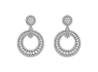 Van Cleef & Arpels Perlee diamonds earrings "18K White gold/Diamond"