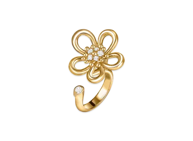 Van Cleef & Arpels Flowerlace Entre les Doigts ring "18K Yellow gold/Diamond"