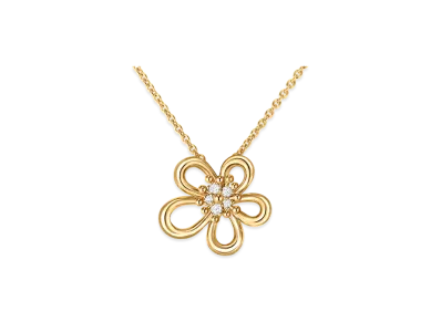 Van Cleef & Arpels Fleurette pendant "18K Yellow Gold/Diamond"
