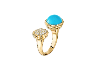 Van Cleef & Arpels Perlee couleurs Entre les Doigts ring "18K Yellow gold/Turquoise/Diamond"
