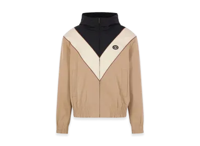 Valentino Inlaid V And Vlogo Patch Bomber Jacket "Black/Burro/Camel"