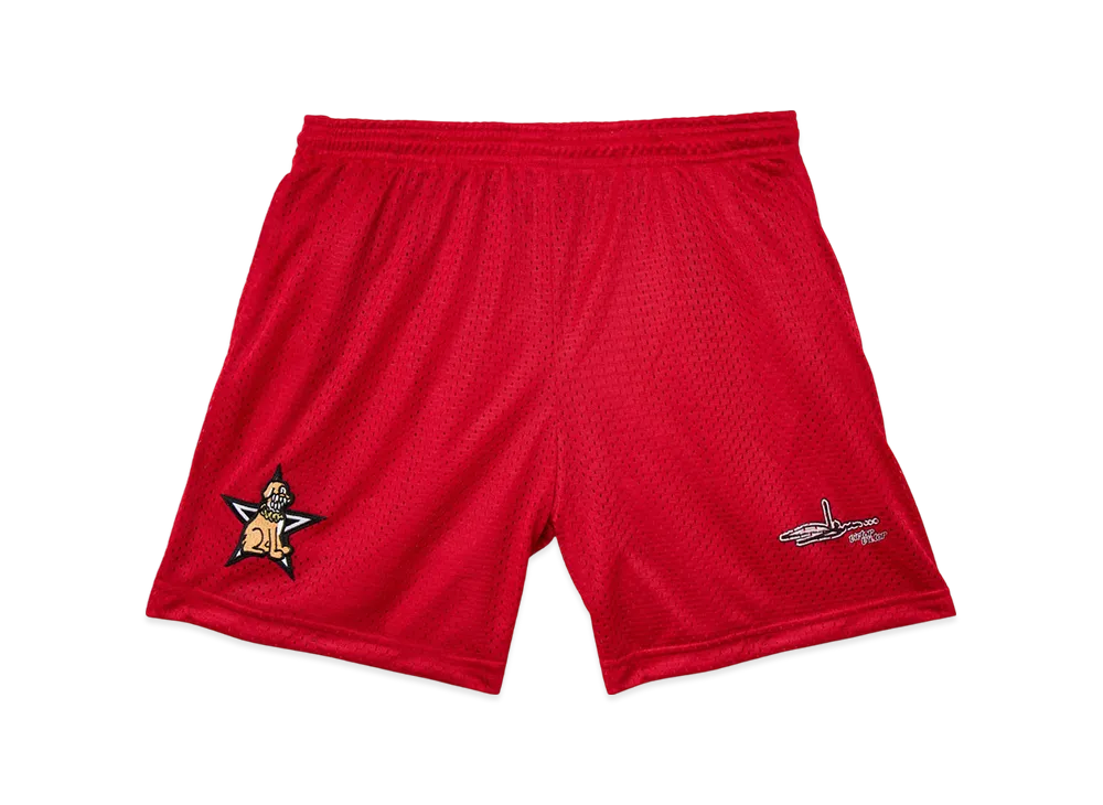 Victor Victor Worldwide x Slawn Mesh Shorts "Red"