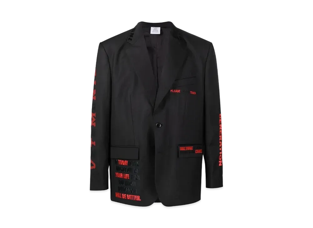 VETEMENTS Single Jacket "Black"