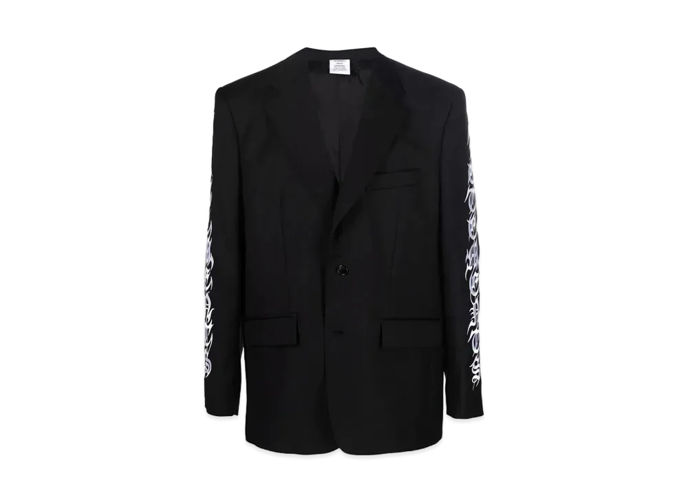 VETEMENTS Enbridery Single Jacket "Black"