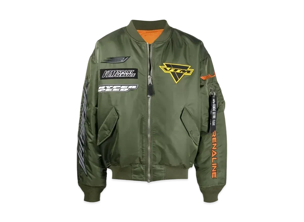 VETEMENTS VETEMENTS Logo Patch Bomber Jacket "Olive"