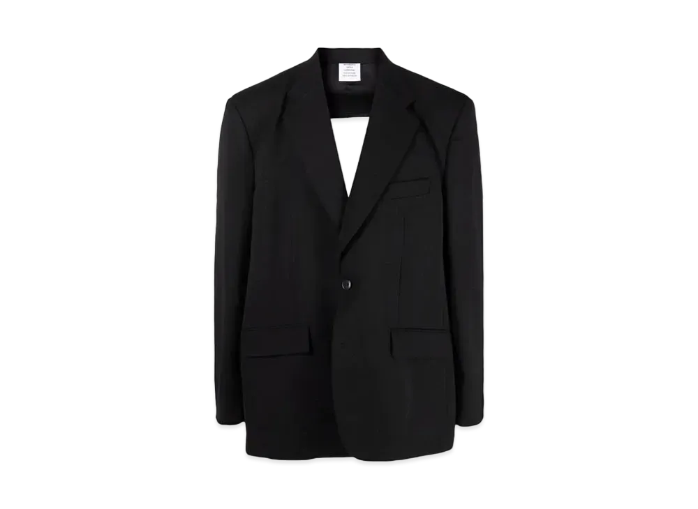 VETEMENTS Cut Out Single Jacket "Black"