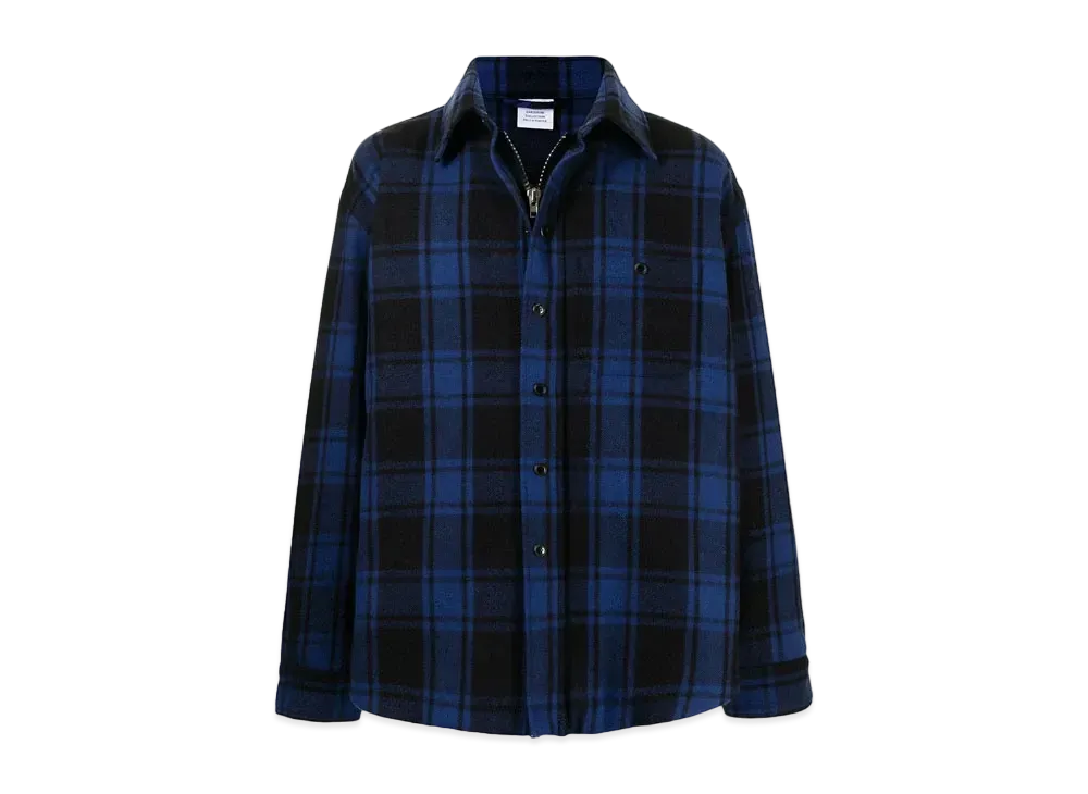 VETEMENTS Check Shirt Jacket "Navy"