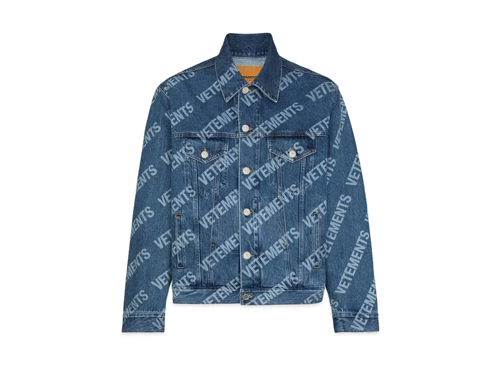 VETEMENTS All Overlog Denim Jacket "Blue"