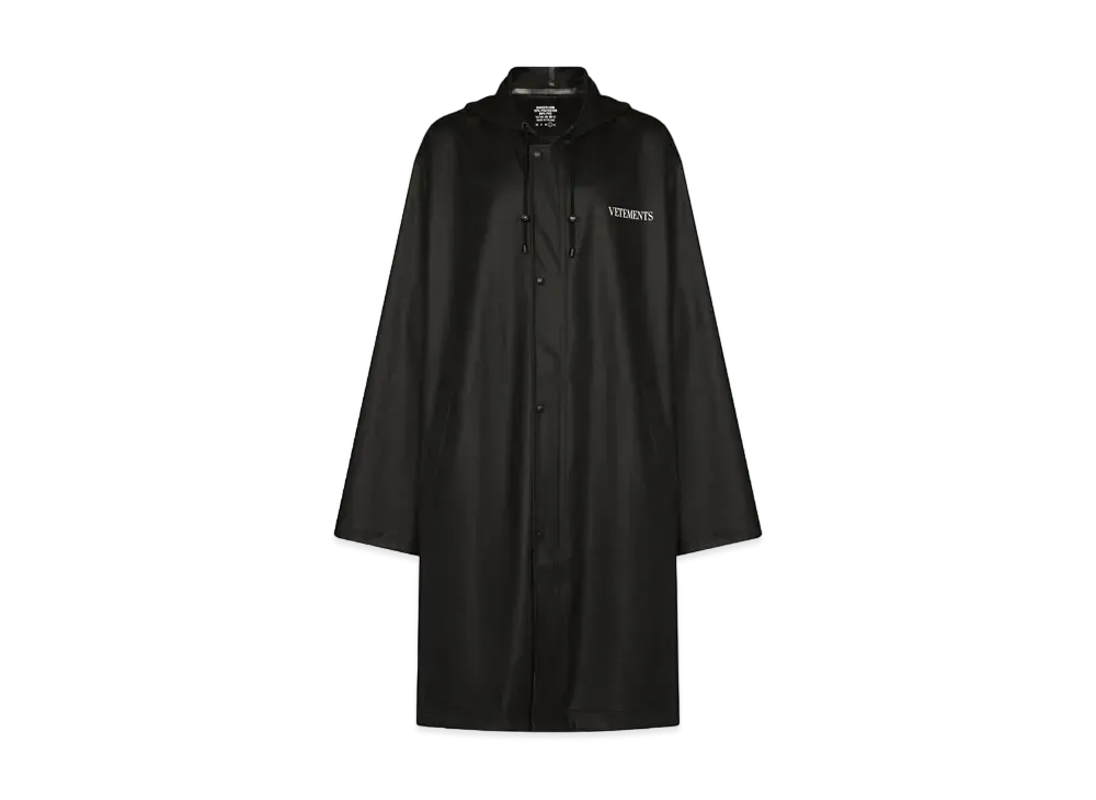 VETEMENTS Hooded Trench Court "Black"