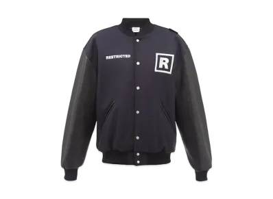 VETEMENTS 18+ RESTRICTED COLLEGE JACKET "Navy"
