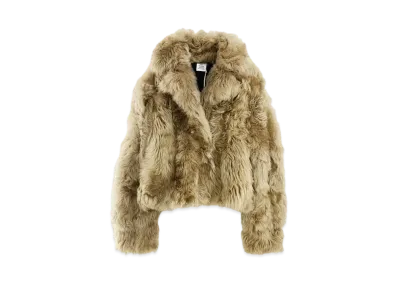 VETEMENTS Cropped Shearling Coat "Black"