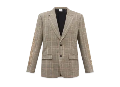 VETEMENTS Check Twill Suit Jacket "Tan"