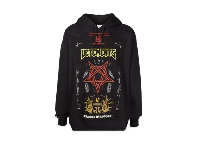 VETEMENTS J'Adore Hardcore Patchwork Parker "Black Red"