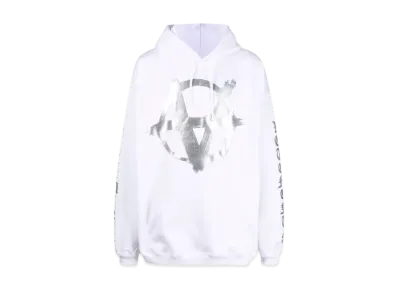 VETEMENTS Double Anarchy Logo Parker "White Silver"