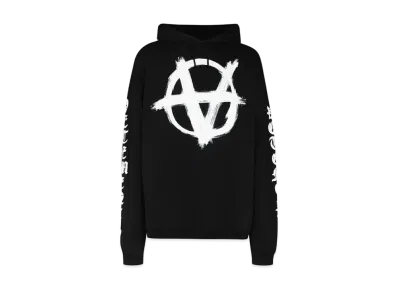 VETEMENTS Double Anarchy Logo Parker "Black White"