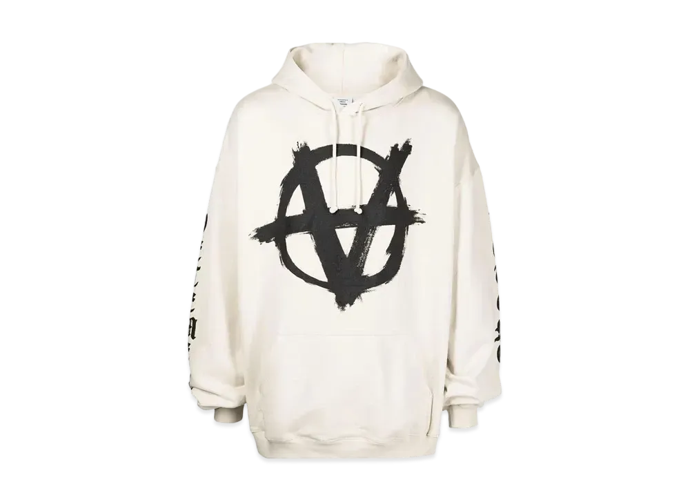 VETEMENTS Double Anarchy Logo Parker "Natural Black"