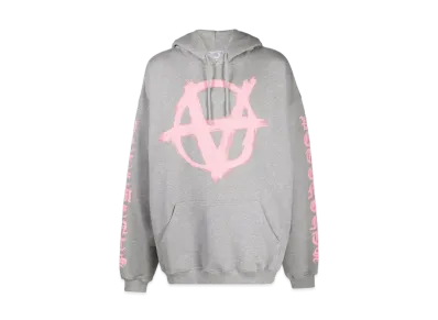 VETEMENTS Double Anarchy Logo Parker "Grey Pink"