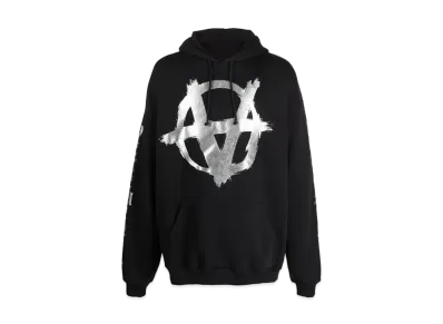 VETEMENTS Double Anarchy Logo Parker "Black Silver"