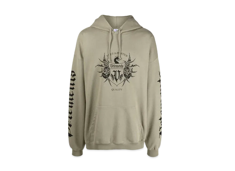 VETEMENTS Label Print ed Parker "Grey"