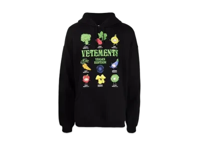 VETEMENTS Cutest of FRUITS Print ed Parker "Black"