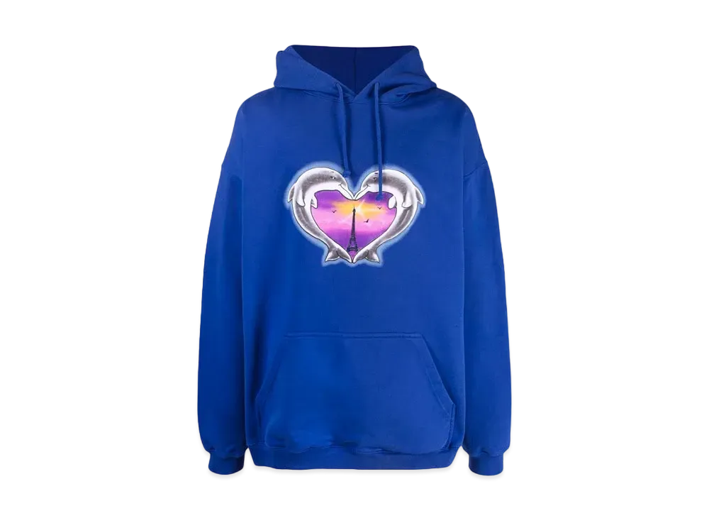 VETEMENTS Dolphins Heart Heart Heart Parker "Blue"