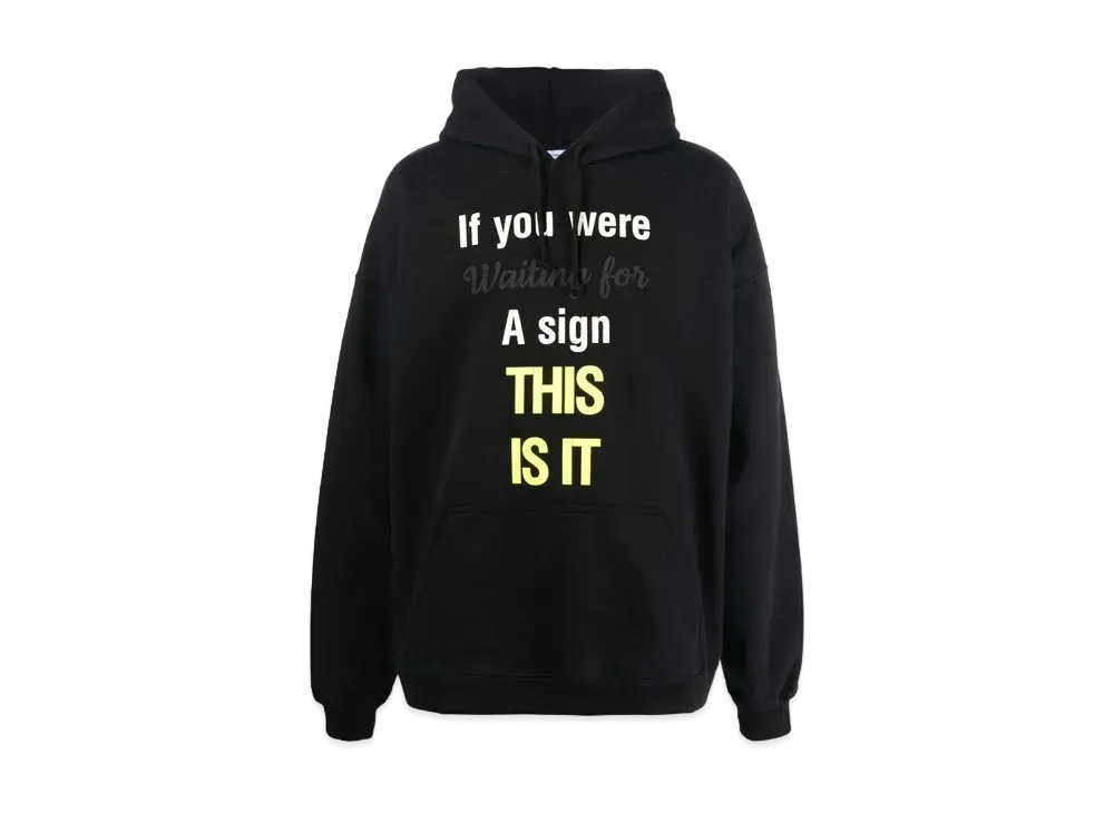VETEMENTS VETEMENTS Slogan Parker "Black"
