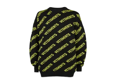 VETEMENTS Intercha Pullover "Black Neon Green"