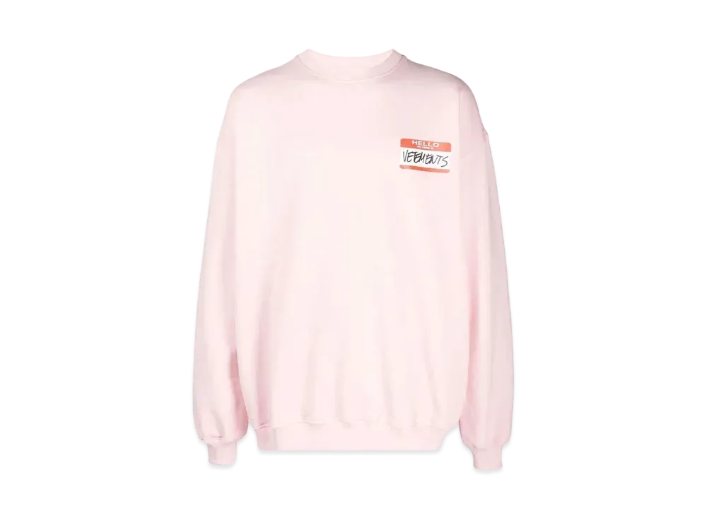VETEMENTS My Name IS Sweatshirt "Pink"