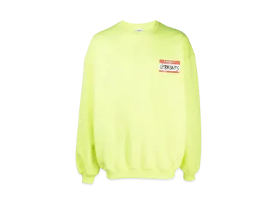 VETEMENTS My Name IS Sweatshirt "Neon Green"