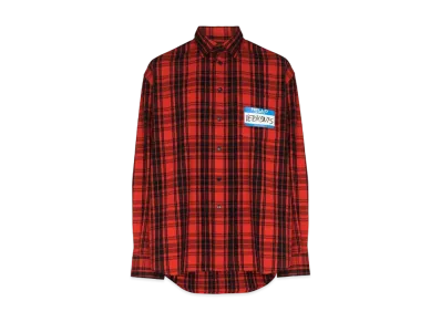 VETEMENTS My Name IS Check Shirt "Red"