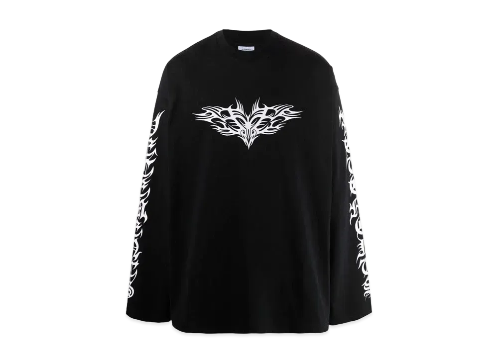 VETEMENTS Gothic Print ed Long T-shirt "Black"