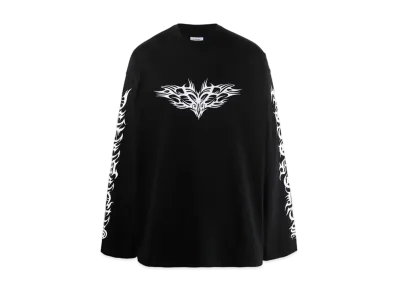 VETEMENTS Gothic Print ed Long T-shirt "Black"