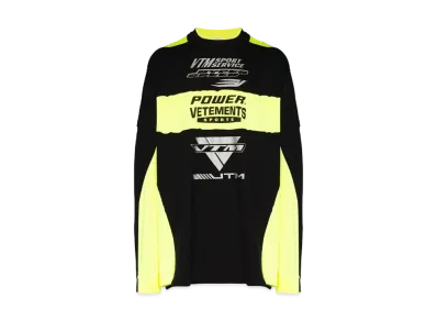 VETEMENTS Motocross Patched Logo LS Tee "Black"