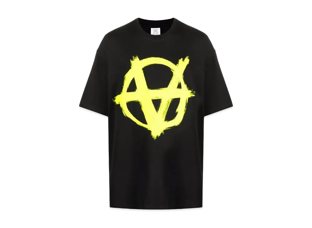 VETEMENTS Anarchy T-shirt "Black Neon Green"
