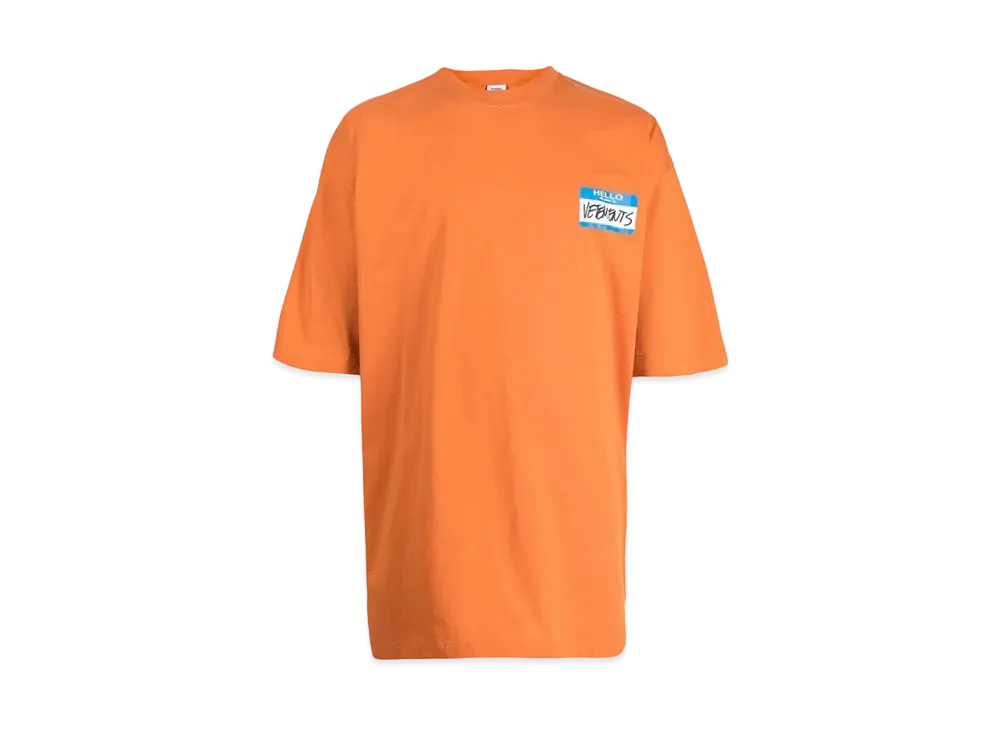 VETEMENTS My Name Is T-shirt "Orange"