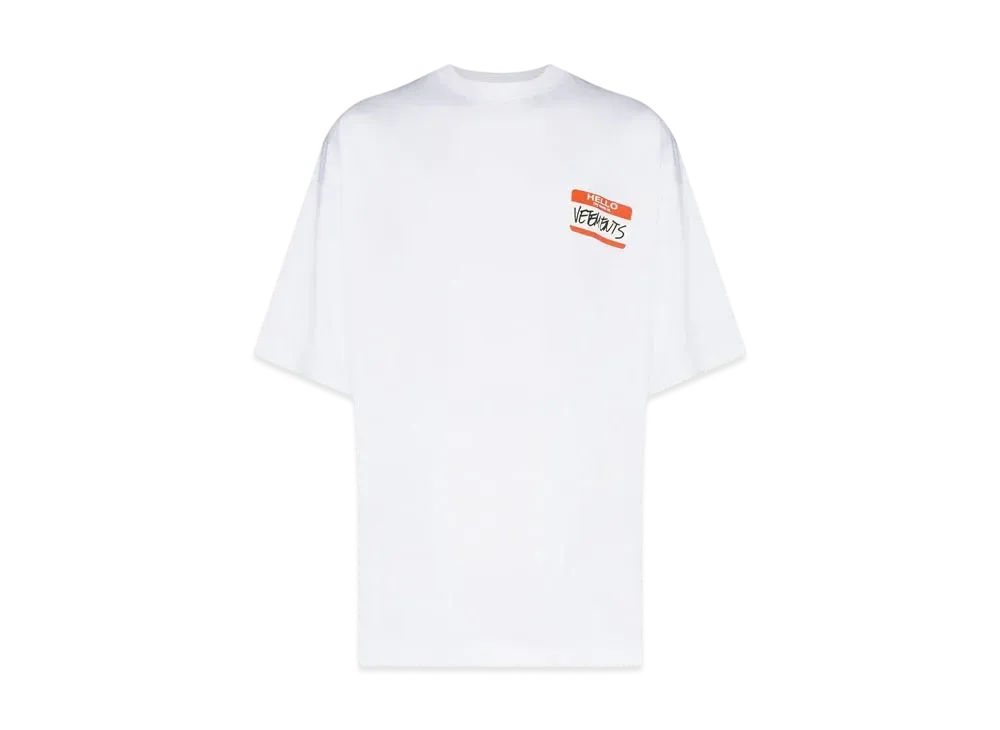 VETEMENTS NAME TAG T-shirt "White"