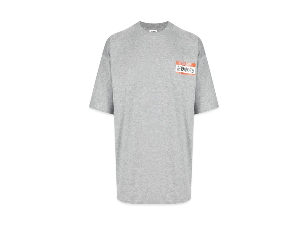 VETEMENTS NAME TAG T-shirt "Grey"