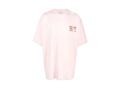 VETEMENTS NAME TAG T-shirt "Pink"