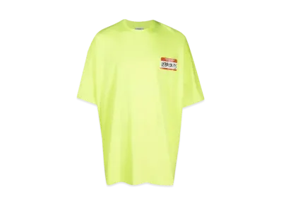 VETEMENTS NAME TAG T-shirt "Neon Green"