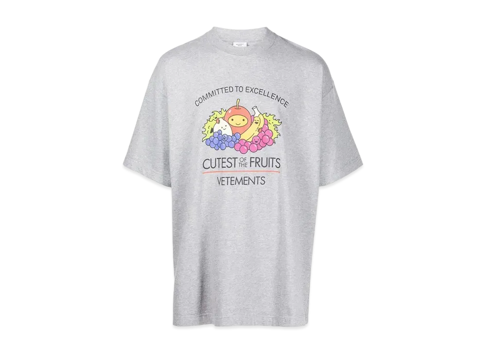 VETEMENTS Cutest of Fruits T-shrit "Grey"